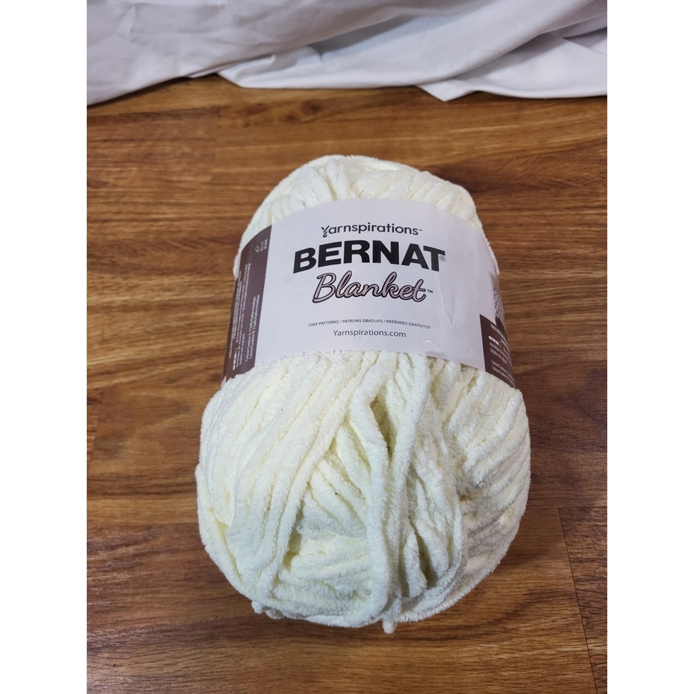 Yarnspirations Bernat Blanket Yarn White 1 Skein 10.5oz/220yds